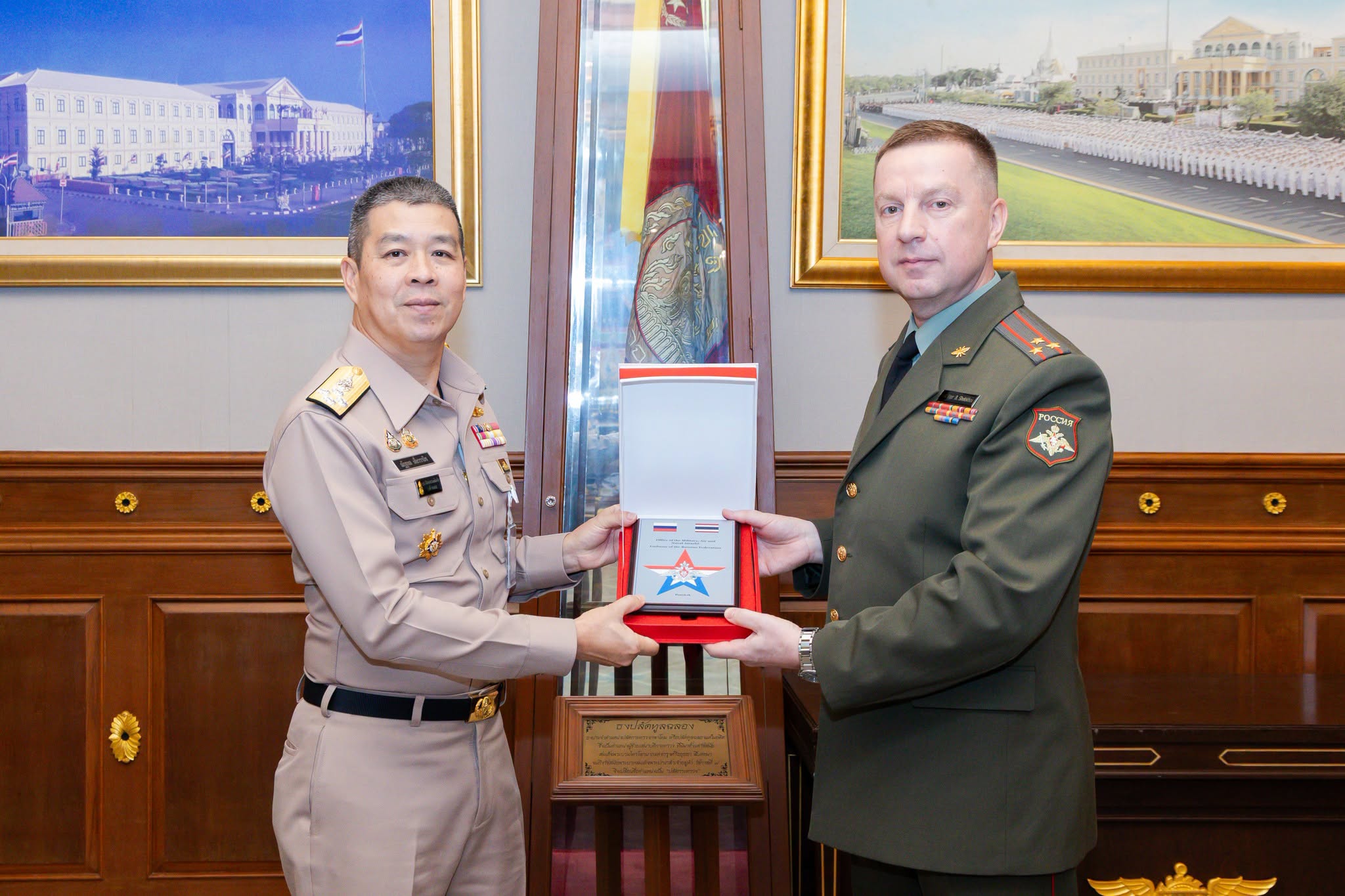 ผู้ช่วยทูตทหารสหพันธรัฐรัสเซียประจำประเทศไทยเข้าอำลาผู้แทนปลัดกระทรวงกลาโหม